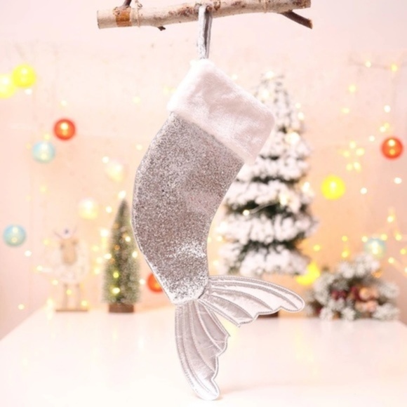 Other - Mermaid Tail Christmas Stocking - Silver